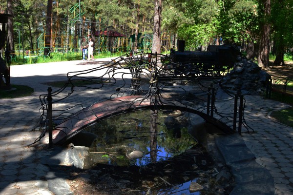 Кованый мостик в Заельцовском парке © Алёна Груя