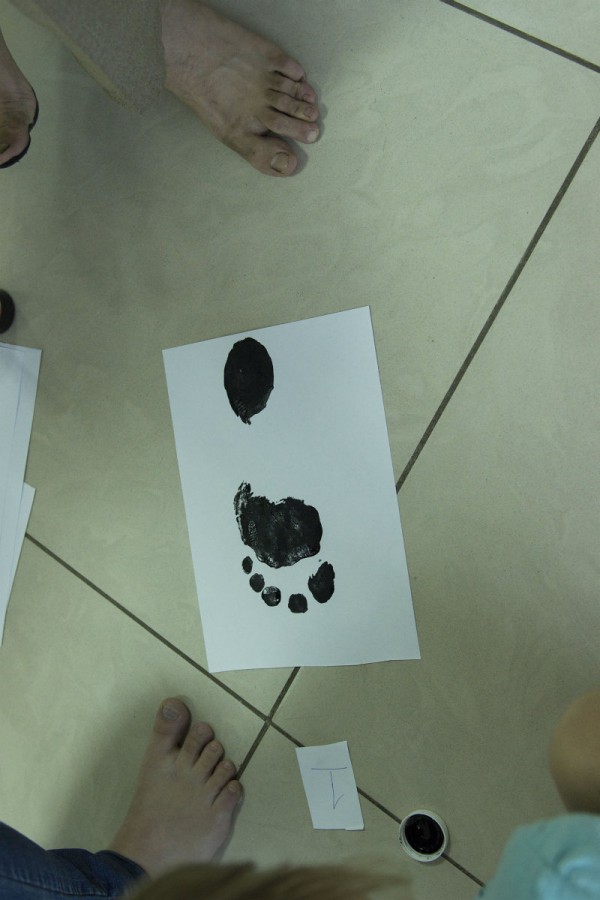 Отпечаток стопы, который попадет в галерею Ассоциации босоногих © Алёна Груя