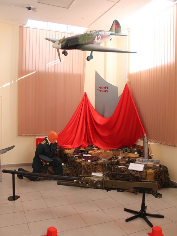 Модель радиоуправляемого самолета «Миг-3» и пушка снятая с самолета «Аэрокобра» © Полина Мерзлякова